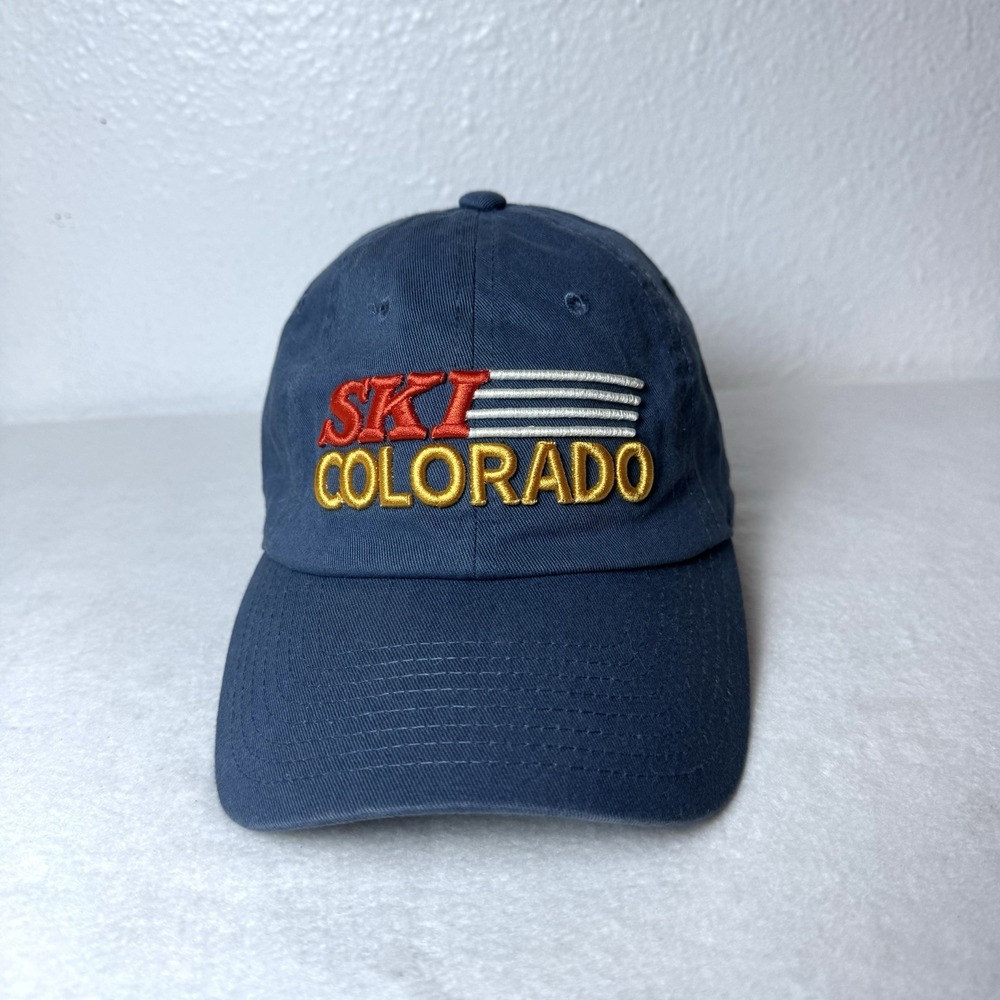 Ski Colorado Hat Cap Strapback Adjustable Blue Embroidered American Needle Inc
